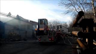 PORT CARBON COMMERCIAL BUILDING FIRE VIDEO 11 27 2015