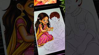 Raksha Bandhan Special Drawing ❤️‍🩹✍️, Brother Sister Rakhi #Drawing #shorts #rakshabandhan