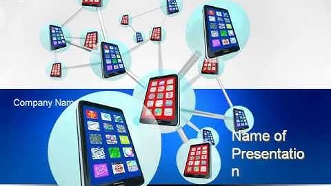Smartphones Network PowerPoint Template
