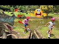 The Treasure Hunt Adventure! Scary Monster &amp; Funny Monkeys. Funny video for kids with Olivia &amp; Nikol