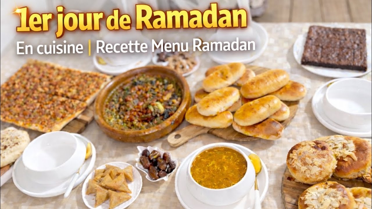 1er jour de Ramadan 🌙✨Menu complet, simple et gourmand