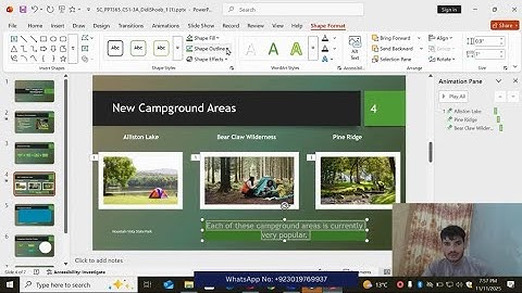 Shelly Cashman PowerPoint 365  Modules 1-3 Sam Capstone Project A Mountain Vista State Park