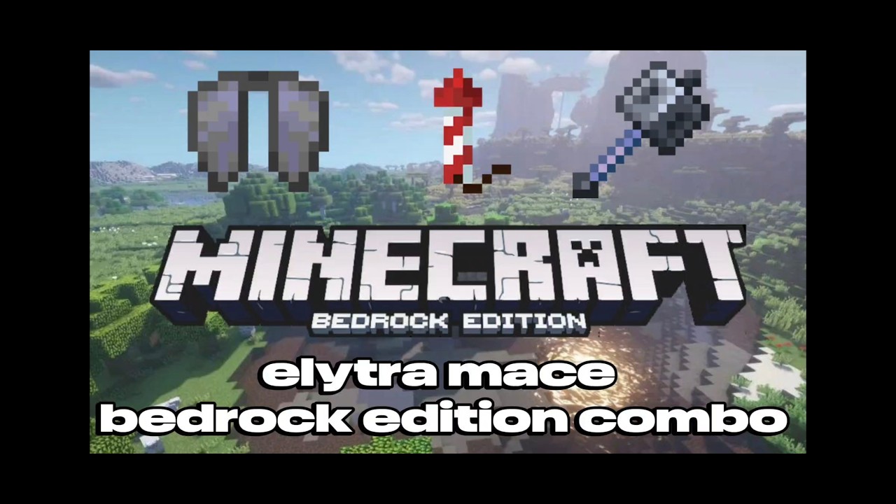 How to elytra mace combo on Minecraft bedrock edition - YouTube