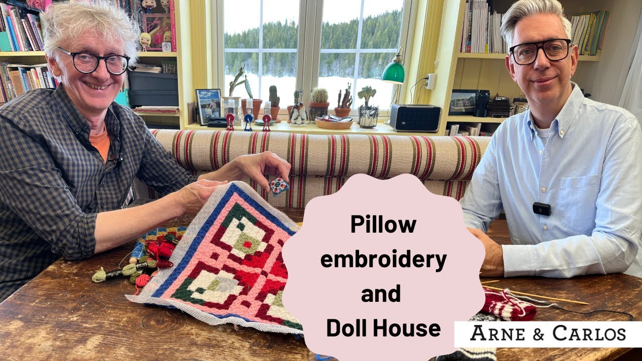 🌸 Easy Embroidery Stitch Tutorial + Dollhouse Miniature Pillow Update | ARNE & CARLOS