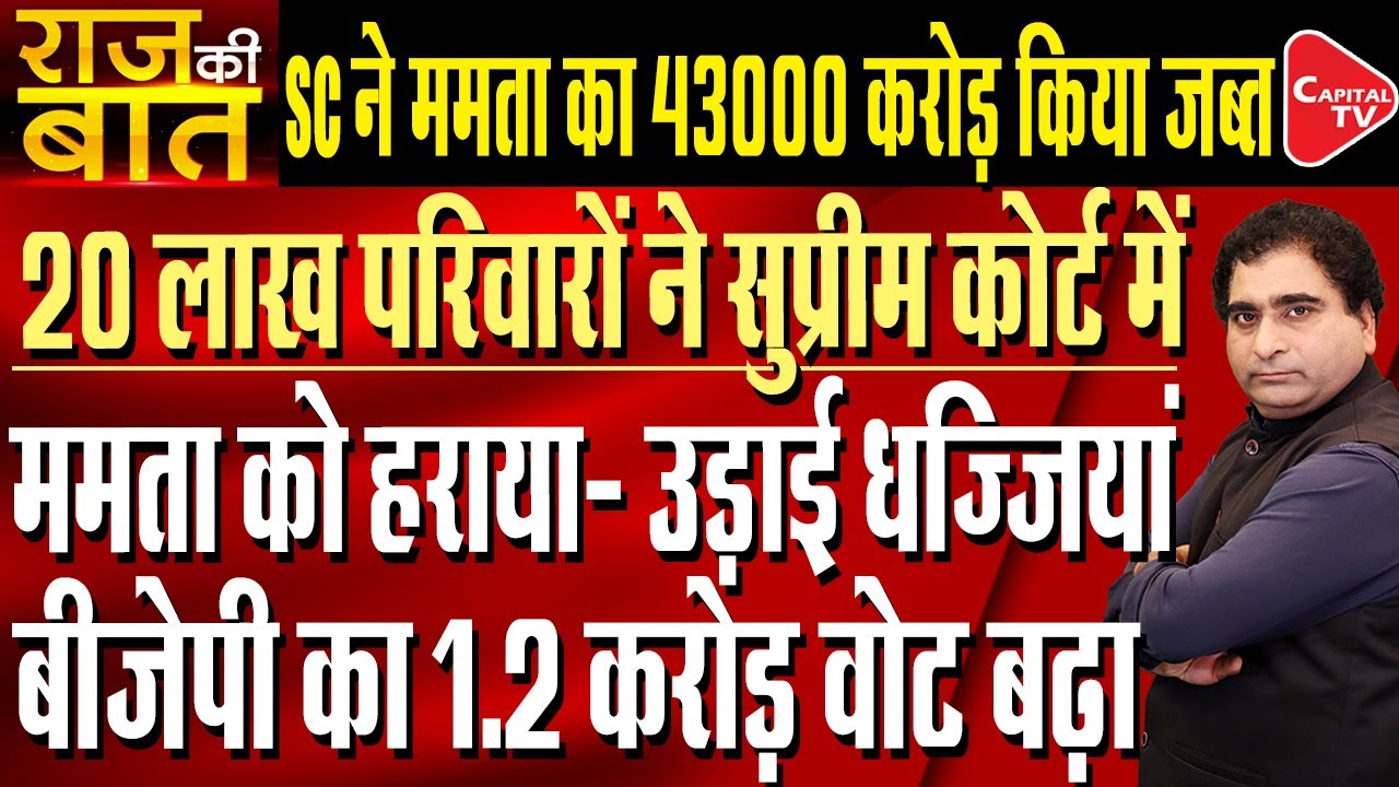 Supreme court’s Verdict against Mamata Banerjee Give Opportunity for BJP | Rajeev Kumar | Capital TV