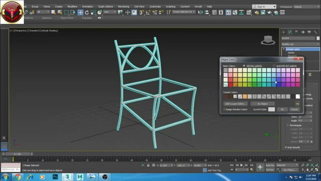 How To Create a Chair Model In 3Ds MAX 3Ds MAX Tutorial Modelling