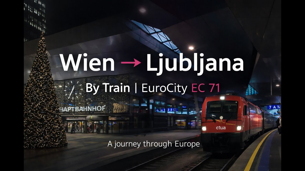 Vienna to Ljubljana by Train | EC 71 ÖBB | Scenic Rail Travel (Part1)