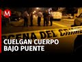 Hallan el cuerpo de un hombre colgado en un puente peatonal en Zacatecas