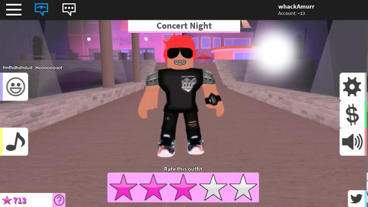Concert Night Outfit On Fashion Famous Roblox Game - pat and jen roblox fashion famous challenge
