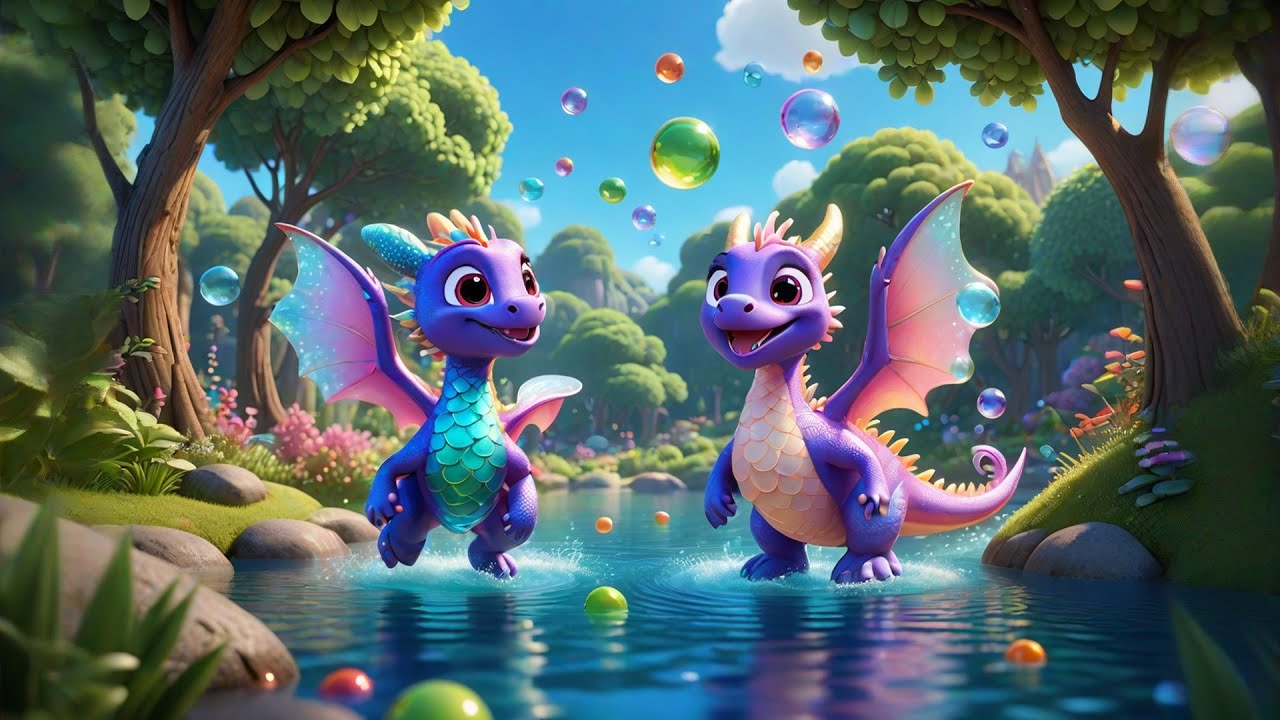 Five Tiny Dragons Breathe Bubble Fire | Fantasy Song for Kids | Nursery Rhymes and Baby Songs