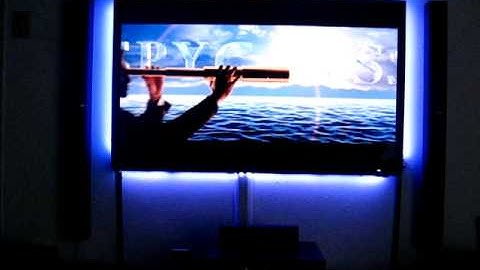 My tv using XBMC and Amblone ambilight system