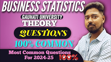 Business Statistics Important Questions for B com 3rd sem| Gauhati University| 2024-25| #bcom