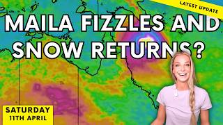 Cyclone Maila weakens | Strong winds & SNOW Returns | Daily Forecast Australia