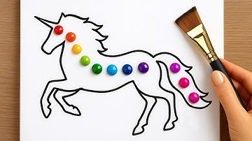 WOW! Easy Abstract Unicorn Painting Anyone Can Do!