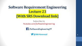 Software Requirement Engineering | Lecture 23 Urdu-Hindi |  | Software requirement specification