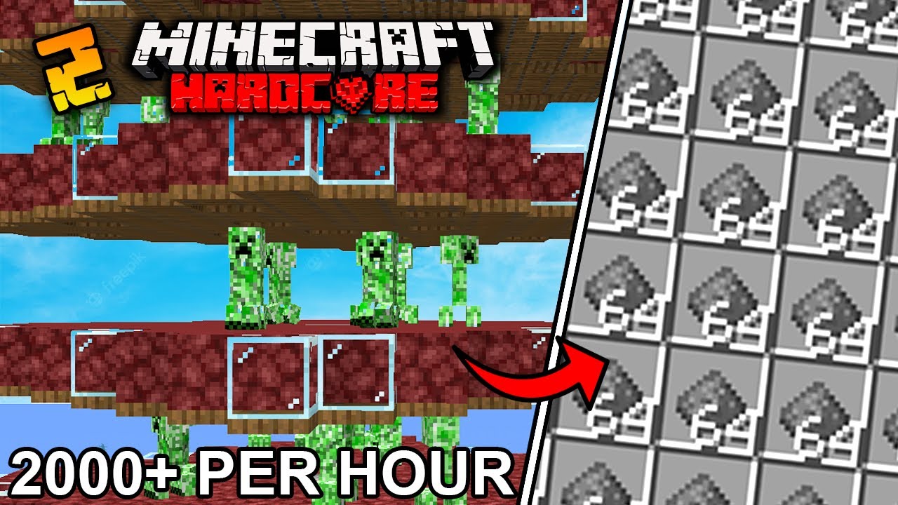 I Built an Insane Creeper Farm in Minecraft Hardcore | 2 | - YouTube
