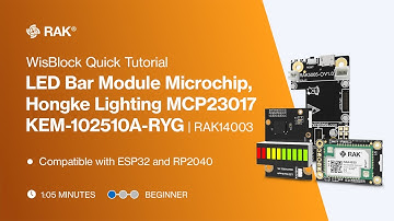 LED Bar Module Microchip, Hongke Lighting MCP23017 KEM-102510A-RYG Work with Arduino IDE | RAK14003