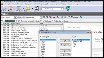 Customization with LexisNexis Time Matters
