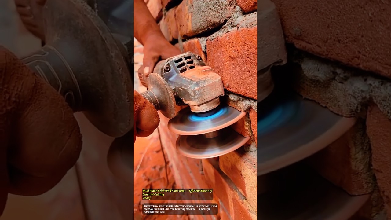 Dual Blade Brick Wall Slot Cutter Efficient Masonry Channel Cutting Tool for Electrical Installation