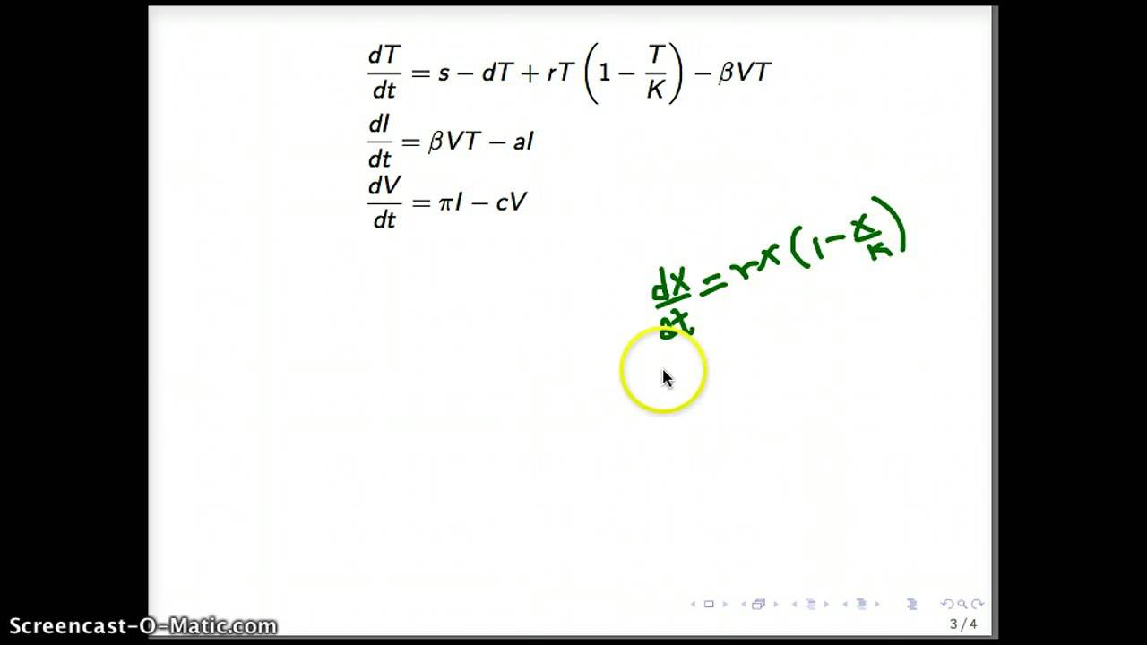 MATH 5880 Simple Model for Virus Dynamics Part 1
