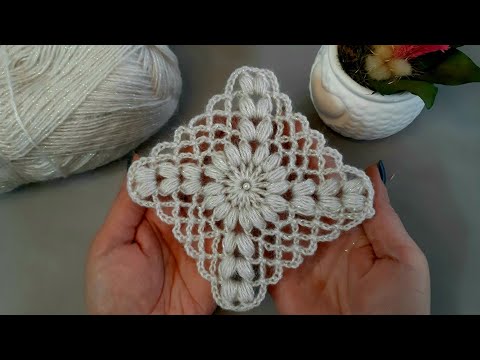 kolay çiçek motifli etol şal yapımı / tığ işi şal modelleri