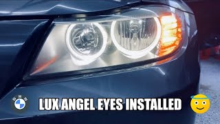 BMW 325i Headlight Update: LUX Angel Eyes Installed