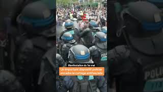 1er Mai - Quelques tensions et important dispositif policier dans le cortège de la manifestation