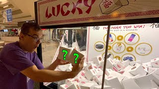 WINNING BIG At The Mystery Box Claw Machine!