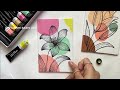 Boho art satisfying painting process  botanical acrylic painting with pastel aesthetics