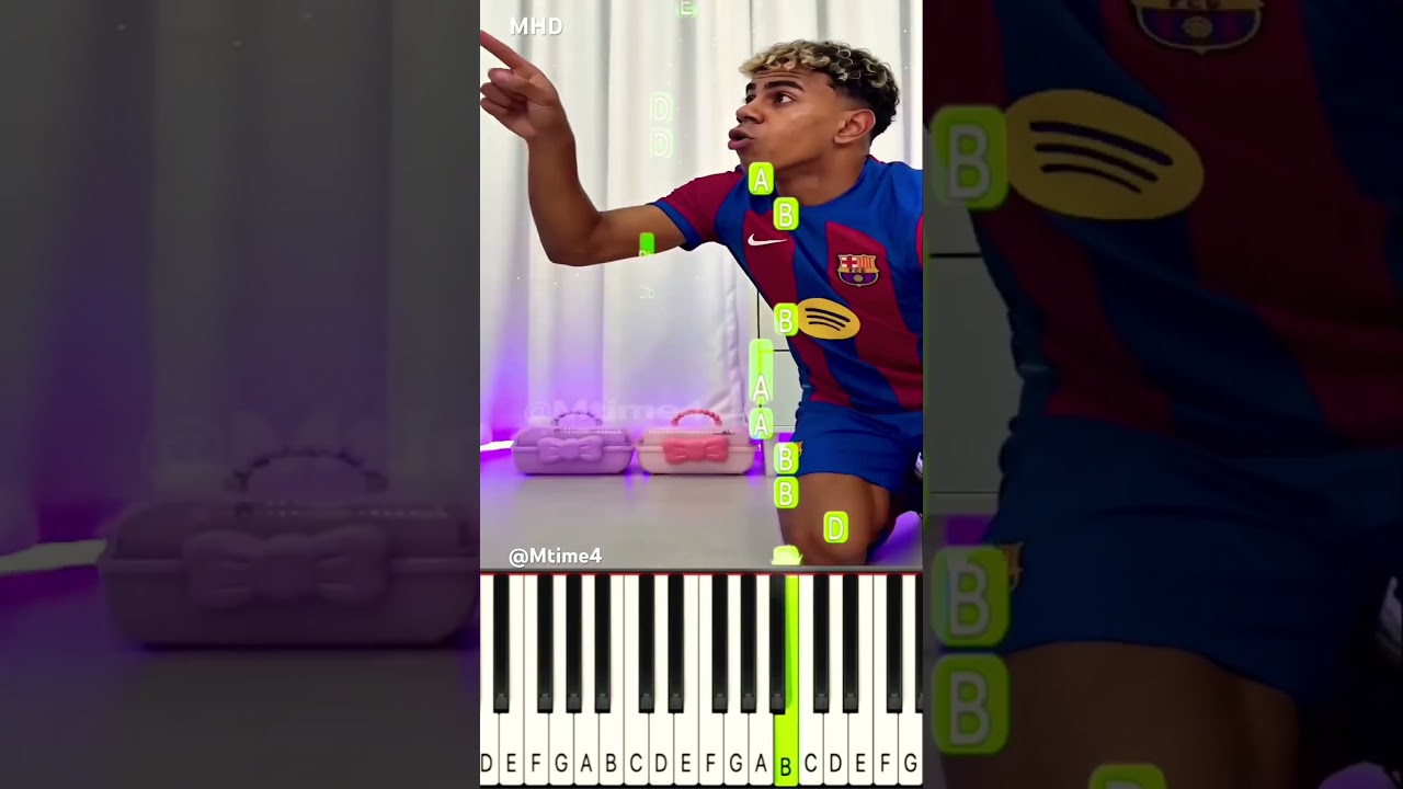 Yamal Hit Haaland’s Hand by Accident 🔨😱 - Piano Tutorial
