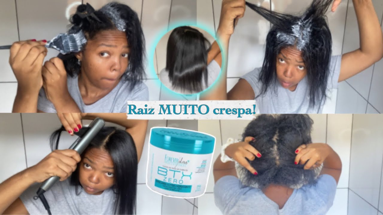 Botox BTX ZERO Forever liss em cabelo muito crespo| Raiz antes e depois.