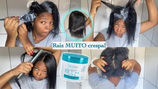 Botox BTX ZERO Forever liss em cabelo muito crespo| Raiz antes e depois.