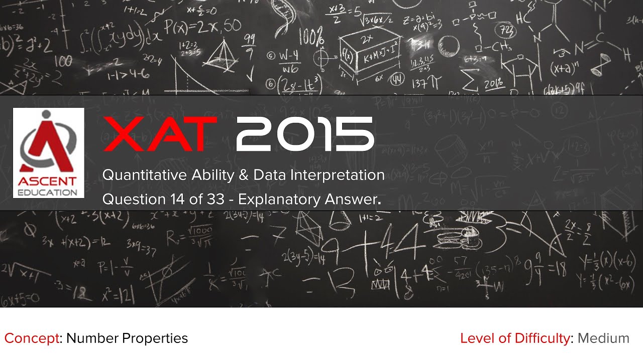 Previous Year XAT Paper Solution : XAT 2015 Quant Q14 - YouTube