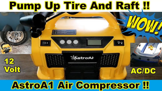 Astro AI Portable Tire Inflator Air Compressor 20V Rechargeable Battery  Power