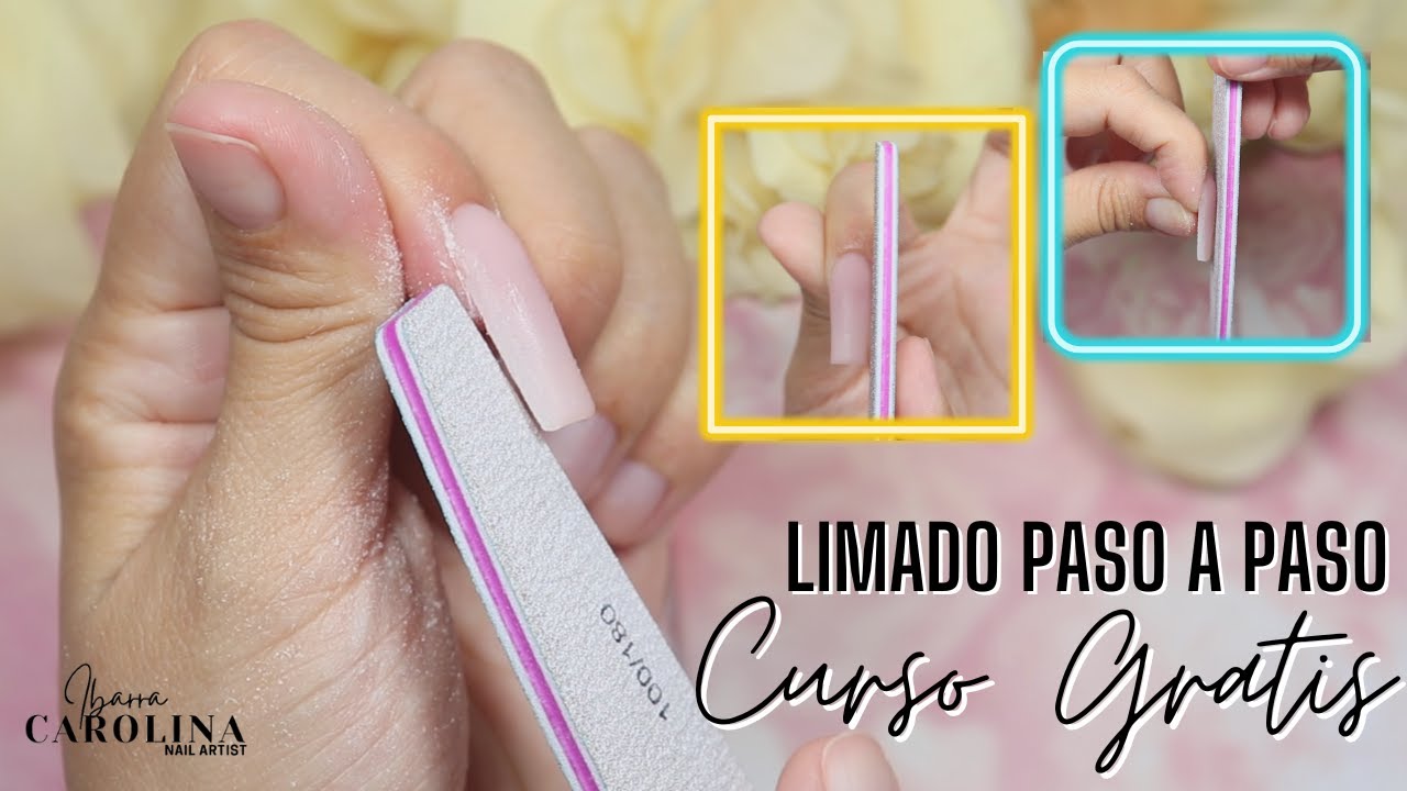 CLASE #5 Cómo LIMAR las UÑAS ACRÍLICAS Cuadradas paso a paso | PRINCIPIANTES