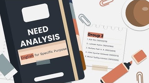 ESP - Need Analysis (Group 3)