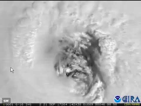 Hurricane Maria's Eye - Captured by NOAA's GOES16 Satellite