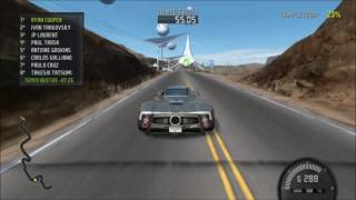 NFS ProStreet - Pagani Zonda F (stock) Speedchallenge Nevada Highway C (español)