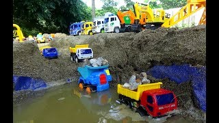 Construction Truck and Excavator Working for kids - Car for children - Kids Song
