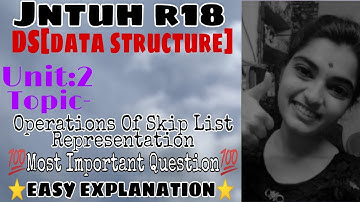 #jntuh #r18 #ds #datastructure #skip #list #representation #with #operations #very #important 😍👍💯