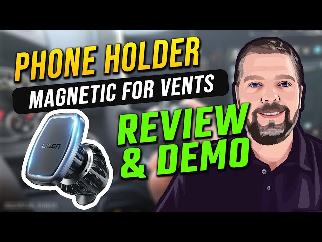 LISEN Magnetic Phone Mount Holder for Car Vent Review u0026 Demo class=