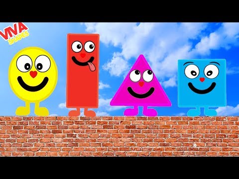 The Shapes | VIVASHAPES | Jumping On The Wall. Video for kids.