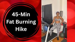Burn FAT with this 45 Minute Treadmill Hike!