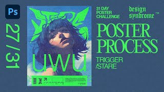 UWU Custom Type AI Poster Design - 27/31 (Speed Art ) 31 Days Poster Challenge