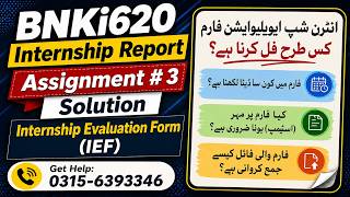 BNKi620 Assignment 3 Solution 2026 || Internship Evaluation Form #bnki620