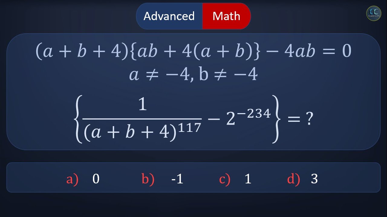 How to solve this Advanced Math Problem? | Advanced Math | ClassClips ...