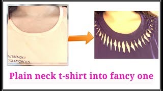 No sew DIY-Part 2|Convert old plain t-shirt into fancy top|AlwaysPrettyUseful by PriyaChavaan