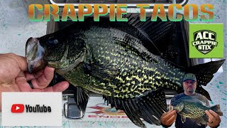 Wade Fishing Catch Clean & Cook Speck/Crappie Tacos.