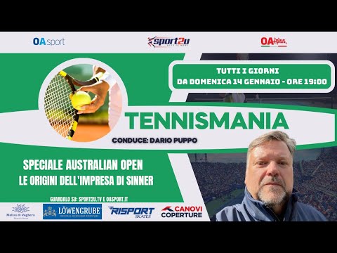 Dario Puppo a TennisMania Speciale Australian Open in LIVE 🎾 il 26 Gennaio 2024