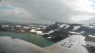 Airplane Landing on Gravel Airstrip in Antarctica